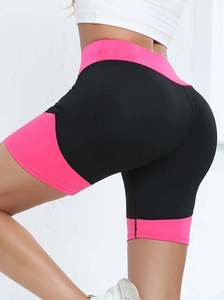 Shorts de yoga taille haute pour femme en tissu éponge, taille élastique, polyester/nylon, coupe décontractée, respirant, pour l'été et la détente - Product Image 6