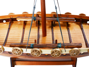 B318 - Maqueta de Barco Vikingo Drakkar, Hecha a Mano en Madera, Artículo Coleccionable Náutico, Decoración para el Hogar, Regalo, Suministros para Manualidades, 30.5Lx18Wx25H cm - Product Image 4