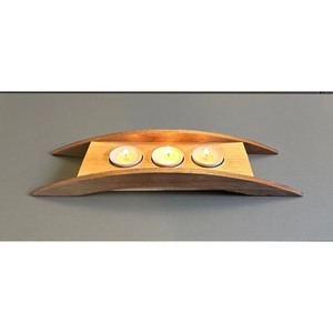 New Arrival Wooden <b>Tea</b> <b>Light</b> <b>Holder</b> Rectangular Shape Durable Home Decoration - Product Image 1