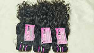 Extensions de cheveux humains vierges indiens non traités Remy bouclés/ondulés, à trame simple, double trame tissée à la machine, 16 pouces, qualité Remy Jerry - Product Image 5