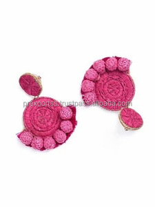 Boucles d'oreilles pendantes vintage élégantes et classiques, bijoux fantaisie perlés brodés avec grande cloche décorative, multicolores, taille personnalisée - Product Image 4