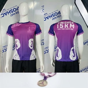 Camiseta Deportiva Personalizada para Correr, Impresión por Sublimación, Secado Rápido, Uniforme de Equipo OEM ODM, Transpirable, Unisex, Manga Corta, Ropa Deportiva de Poliéster - Product Image 1