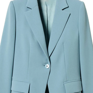Nouvel arrivage : Ensemble de costume décontracté élégant bleu clair pour femme, style K, idéal pour le bureau et les trajets quotidiens, avec blazer et manteau style sororité - Product Image 5