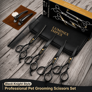 Premium Pet Grooming <b>Scissors</b> Set – Made from High-Quality Stainless Steel, Professional <b>Dog</b> & Cat Hair Cutting Kit with Case - Product Image 1
