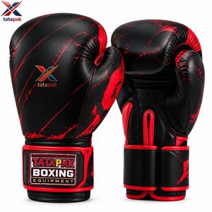 Tatapak Boxing Gloves Leather Training With Customizable <b>Velcro</b> Closure Breathable For Unisex Adults Fighting Wear - Product Image 2