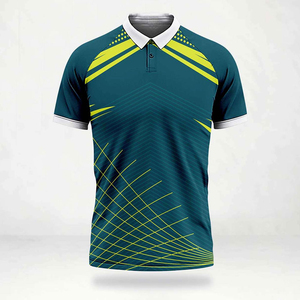 Camiseta de Cricket Sublimada Transpirable, 100% Poliéster, Cuello en V, Ligera, de Secado Rápido, Personalizable con Nombre de Equipo, Unisex para Adultos - Product Image 3