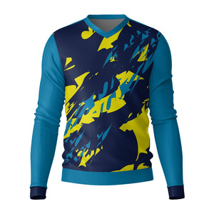 Camiseta de Manga Larga Ligera de 320g para Hombre, Cuello en V, Logotipo OEM Personalizado, Camisetas Casuales Sólidas de Moda, Verano Otoño, Venta al Por Mayor, Promoción - Product Image 5