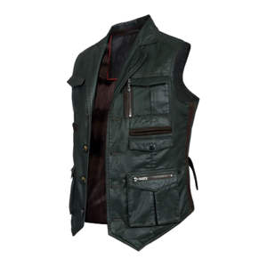 Gilet en Coton Ciré Personnalisé avec Logo OEM pour Homme, Multi-Poches, Respirant, Automne-Hiver, Vêtement Décontracté, Marque Privée - Product Image 2