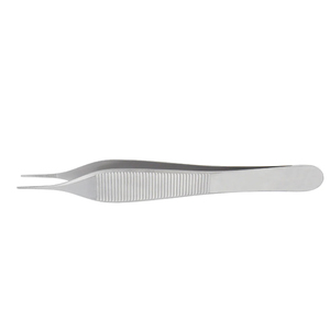 Pince à pansement Adson à pointe dentelée de 0,8 mm, longueur totale 12 cm, instrument chirurgical en acier inoxydable - Product Image 1