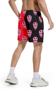 กางเกงขาสั้นผู้ชายผ้าตาข่ายแบบเรียบ ความยาวขาใน 5 นิ้ว แห้งเร็ว ระบายอากาศดี เหมาะสำหรับใส่ลำลอง ออกกำลังกาย เล่นบาสเก็ตบอล วิ่ง - Product Image 4