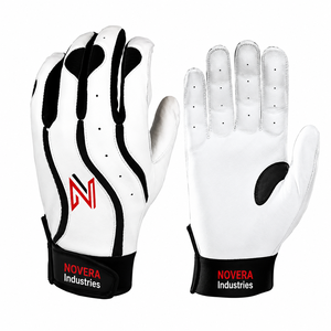 NOVERA INDUSTRIES Custom Logo <b>Baseball</b> Batting <b>Gloves</b>-OEM Service Premium Leather Breathable Durable Left/Right Hand Hook Loop - Product Image 5