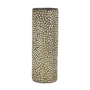 Jarrón Cilíndrico de Metal con Patrón de Puntos, Decoración de Mesa Hecha a Mano, Diseño de Interiores para el Hogar - Product Image 2