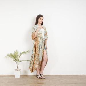 Women Tie Dye Kimono Kaftan Cover Up Loose Beach <b>Cardigan</b> Bohemian Resort Wear <b>Maxi</b> Dress - Product Image 1