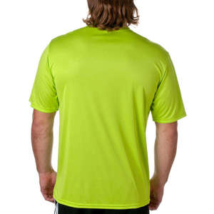 Men's <b>Lime</b> <b>Green</b> Short Sleeve O-Neck T-<b>Shirt</b> Regular Fit Quick Dry Knitted Polyester Casual Solid Color Blank Design - Product Image 2