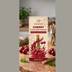 Palillo de Limpieza Dental Herbal con Sabor a Cereza, con Ingredientes Naturales para un Aliento Fresco, Dientes Saludables y Cuidado Bucal Diario - Product Image 3