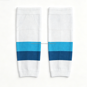 Maillot de hockey sur glace personnalisé rouge, bleu et blanc, col en V, manches longues, numéro d'équipe, respirant, uniforme pour hommes - Product Image 6