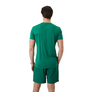 Conjunto de verano para hombre, camiseta y pantalones cortos a juego, tela suave y transpirable, conjunto cómodo para viajes, gimnasio, playa, vacaciones. - Product Image 5