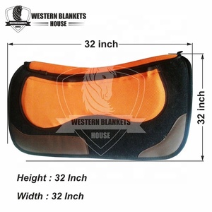 Almohadillas de sillín de caballo multicolores personalizadas de alta comodidad Almohadilla de doma de polialgodón de alta calidad Lana Cuero Forro polar Algodón cómodo - Product Image 6