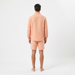 Conjunto Casual Holgado para Hombre 2026: Camisa de Manga Corta con Botones y Pantalones a Juego, Corte Recto - Product Image 6
