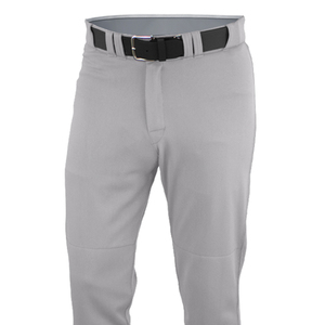 Pantalones de béisbol grises con cinturón negro y tacos, estilo deportivo sólido y transpirable para entrenamiento - Product Image 2