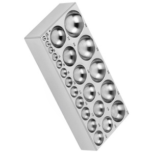 24 Depressions Cavity Jewelers Block Steel Dapping Block Half Square Die, Heavy Duty Stainless Steel Construction Jewelry Making - Product Image 2