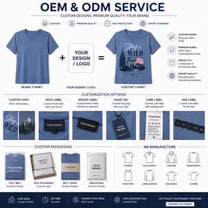เสื้อยืดคอกลมสีน้ำเงินสำหรับผู้หญิง แบบสั่งทำพิเศษ แขนสั้น พิมพ์ลาย Stay Wild Free ด้วยเทคนิค Heat-Transfer ผ้าฝ้าย 100% สวมใส่สบาย ระบายอากาศได้ดี น้ำหนัก 180 กรัม - Product Image 2