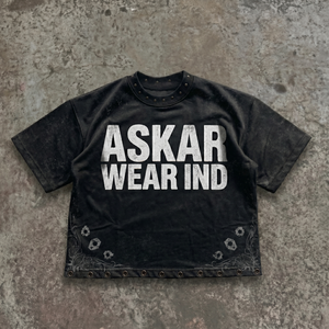 เสื้อยืดครอปแขนสั้นทรงโอเวอร์ไซส์สำหรับผู้ชาย พิมพ์ลายโลโก้ด้านหน้า ขายส่ง เนื้อผ้าระบายอากาศได้ดี ผลิตจากผ้าฝ้ายออร์แกนิคที่ยั่งยืน สไตล์ไฮสตรีท - Product Image 1