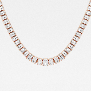 Collier tennis 24 carats en émeraudes et diamants de laboratoire, bijoux de mode étincelants, chaîne tennis de luxe pour femme - Product Image 3