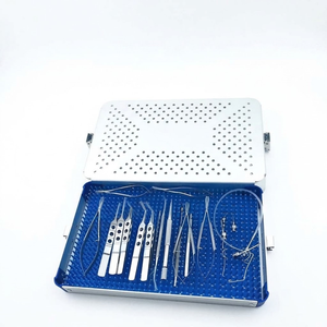 ชุดเครื่องมือผ่าตัดตาสำหรับต้อกระจกไทเทเนียม 21 ชิ้น พร้อมกล่องเก็บ - Product Image 1