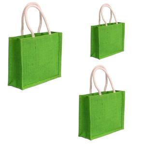 Fashionable Green Fiber Jute Carry <b>Bag</b> Eco Friendly Natural Fiber Reusable Tote for Shopping - Product Image 3