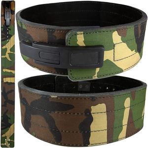 เข็มขัดยกน้ำหนักหนังลายพรางแบบกำหนดเอง พร้อมหัวเข็มขัดแบบคันโยก สำหรับออกกำลังกาย ยิม สควอท เพาะกาย รองรับเอว ยกน้ำหนัก - Product Image 3