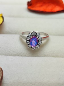 Fiery Quartz <b>Rainbow</b> Ring Vibrant Natural Gemstone Statement Jewelry Distinctive Artisan Cocktail Ring Handcrafted Gift - Product Image 4