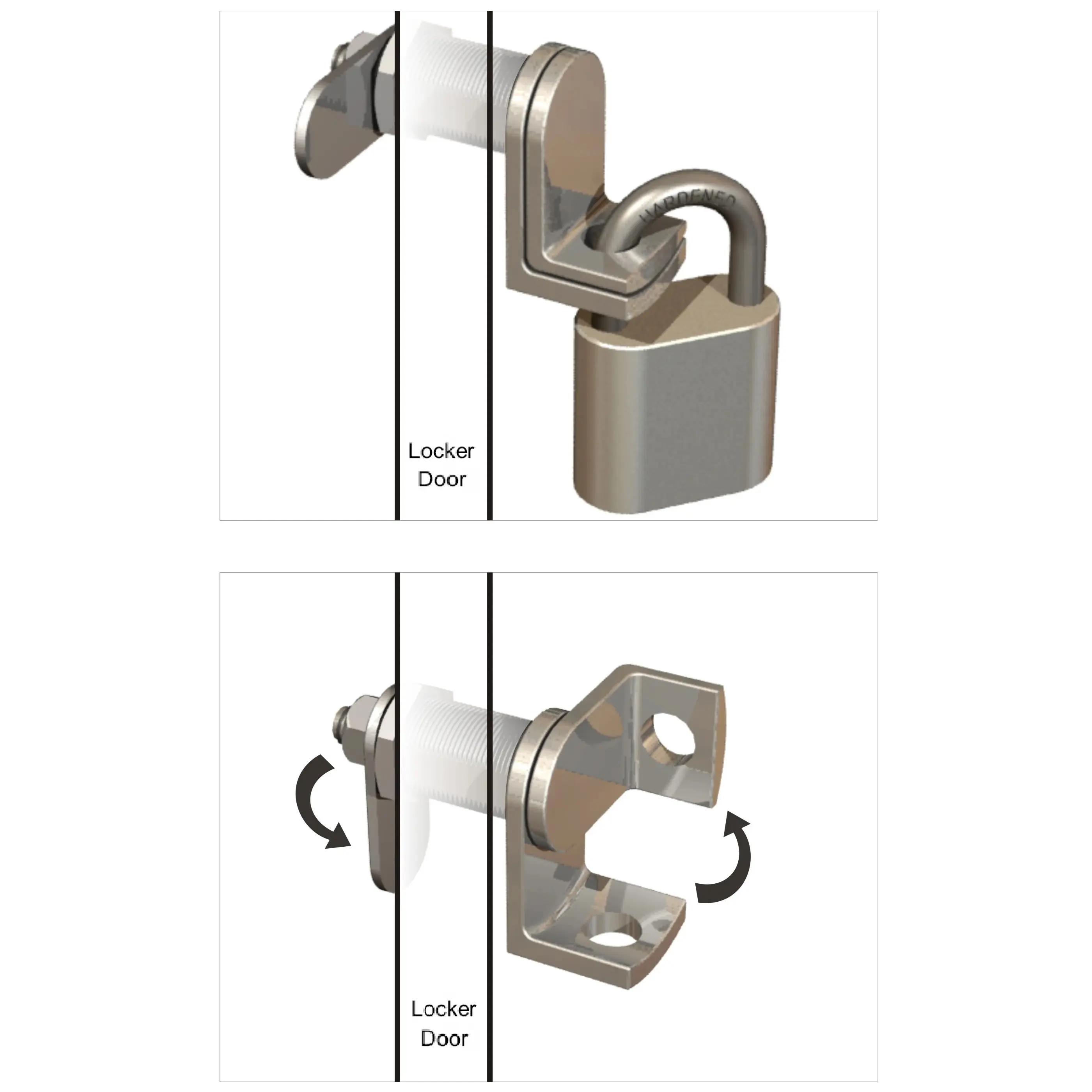 REAL RL-8051 Hasp Cam Lock  Hasp and Staple Cam Locker Lock work with padlocks