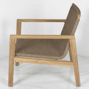Fauteuils de salon en teck durable, fauteuil minimaliste en corde tressée pour la maison, table basse – Fabricant direct FCL - Product Image 1