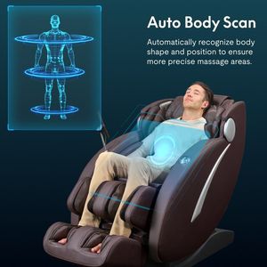 Poltrona Massaggiante Reclinabile Zero Gravity SL-Track con Shiatsu, Scansione Completa del Corpo, Airbag e Rulli per Piedi per Yoga Profondo - Product Image 3