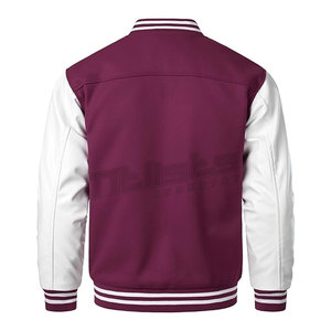 Chaqueta Letterman con Mangas de Cuero Personalizadas, Diseño Clásico Varsity, Cuerpo de Lana Resistente, Ropa Exterior Informal - Product Image 2