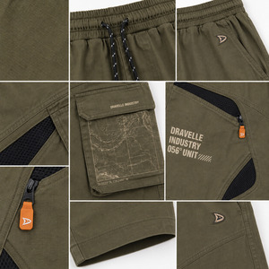 Shorts cargo tactiques Ripstop Olive pour homme, style Y2K, avec maille respirante, streetwear, multi-poches, faible MOQ, vente en gros OEM - Product Image 5