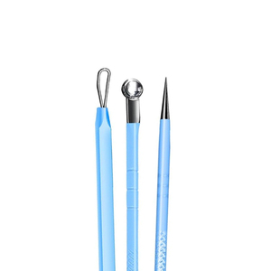 2026 New Trend Stainless Steel Blackhead Remover Kit 7-Piece Blue Color Acne <b>Needle</b> Pimple Popper Set with Custom Logo <b>Case</b> OEM - Product Image 4