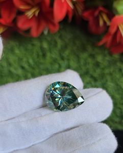 Moissanita azul en forma de pera de 23.40 quilates para la fabricación de joyas y otros artículos - Product Image 4