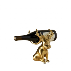 Soporte de latón para botella de vino con forma de hongo, hecho a mano, inspirado en la naturaleza, para una sola botella, ideal para decoración de mesa o bar. - Product Image 4