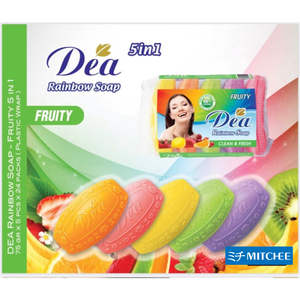DEA OEM ODM 90g Fruity Rainbow Bar Jabón Indonesia Vegan Smooth Skin 75gr-5pcs 1 plástico envuelto Ingredientes químicos sólidos Adultos - Product Image 2
