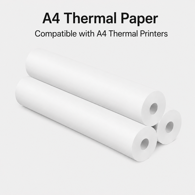 A4 Thermal Paper Premium Rolls Three Proof Bpa Free Eco Friendly for Convenient A4 Portable Thermal Printer Use