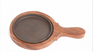 Plat de service en fonte de qualité supérieure, style minimaliste, pour repas chauds, aliments grillés, barbecue et présentation élégante sur table - Product Image 2