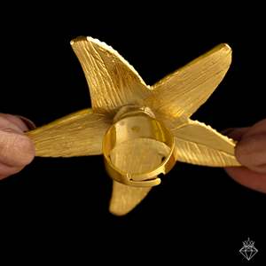 แหวนดาวปราโอชุบทองเครื่องประดับแฟชั่นป้องกันการเสื่อมเสีย - Product Image 1