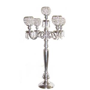 Dernier modèle de chandelier en aluminium or rose pour décoration de centre de table de mariage, bougeoir/pilier/candelabre - Product Image 6