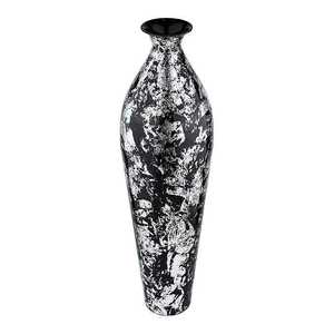 Jarrón de Metal Negro y Blanco de Lujo, Hecho a Mano, Alto y Decorativo para Hogar, Hotel, Restaurante, Decoración de Sala de Estar a Buen Precio - Product Image 1
