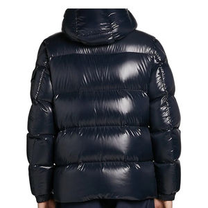 Wholesale Multi Color Hooded <b>Puffer</b> <b>Jacket</b> Shiny Nylon Down Coat <b>Cropped</b> Winter Streetwear Zip Pocket OEM ODM - Product Image 2