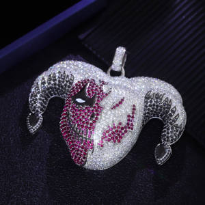 จี้ห้อยคอรูปหัวกระทิงสไตล์ฮิปฮอป งานจิวเวลรี่สั่งทำพิเศษ ประดับเพชรโมอิสซาไนต์ VVS1 ระดับ Iced Out เงินแท้ 925 - Product Image 1