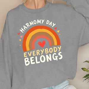 Sweats pour femmes au design arc-en-ciel Harmony Day - Product Image 3