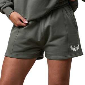 Shorts de Felpa para Mujer, Corte Holgado, Ropa Deportiva, Cintura Elástica, Cómodos para el Día a Día, Ropa Deportiva Informal - Product Image 3